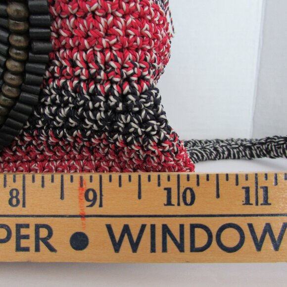 The Sak Boho Chic Crochet Drawstring Backpack Peace Sign - Picture 8 of 9